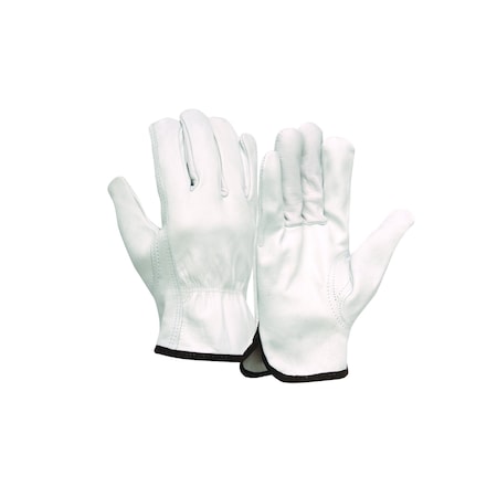 Pyramex Leather Drivers Gloves, Grain Goatskin, Slip-On, Keystone Thumb, M 1 PR GL3001KM